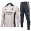 Conjunto Agasalho Treino Real Madrid 24/25 - Cinza Claro